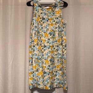 LC Lauren Conrad Floral Midi Dress - Yellow and Blue